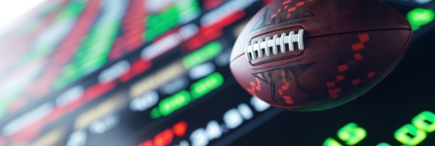Sports betting and gambling concept with data and charts with football Rigged Game: Inside ESPN’s Corrupt Marriage of NFL Billions and Gambling Profits