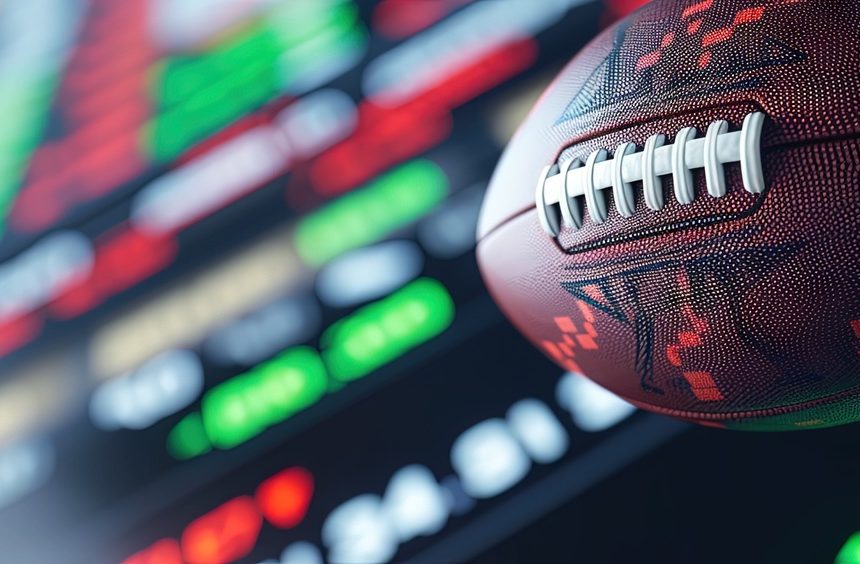 Sports betting and gambling concept with data and charts with football Rigged Game: Inside ESPN’s Corrupt Marriage of NFL Billions and Gambling Profits