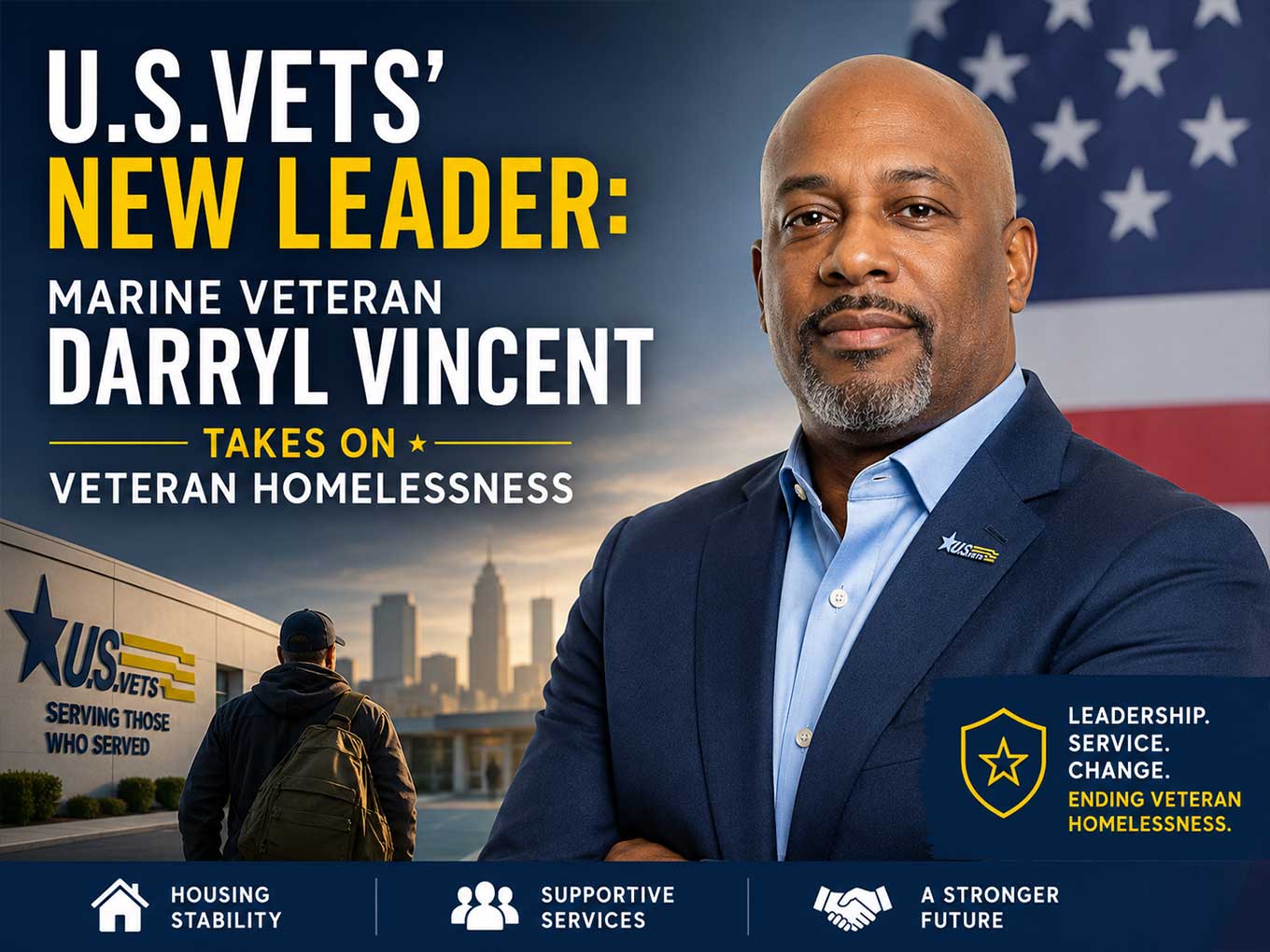 Darryl Vincent Named President and CEO of U.S.VETS